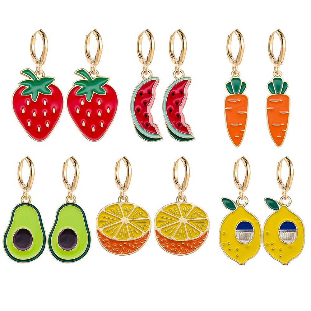 Home Office Layout - New Fashion Fruit Earrings Lemon Avocado