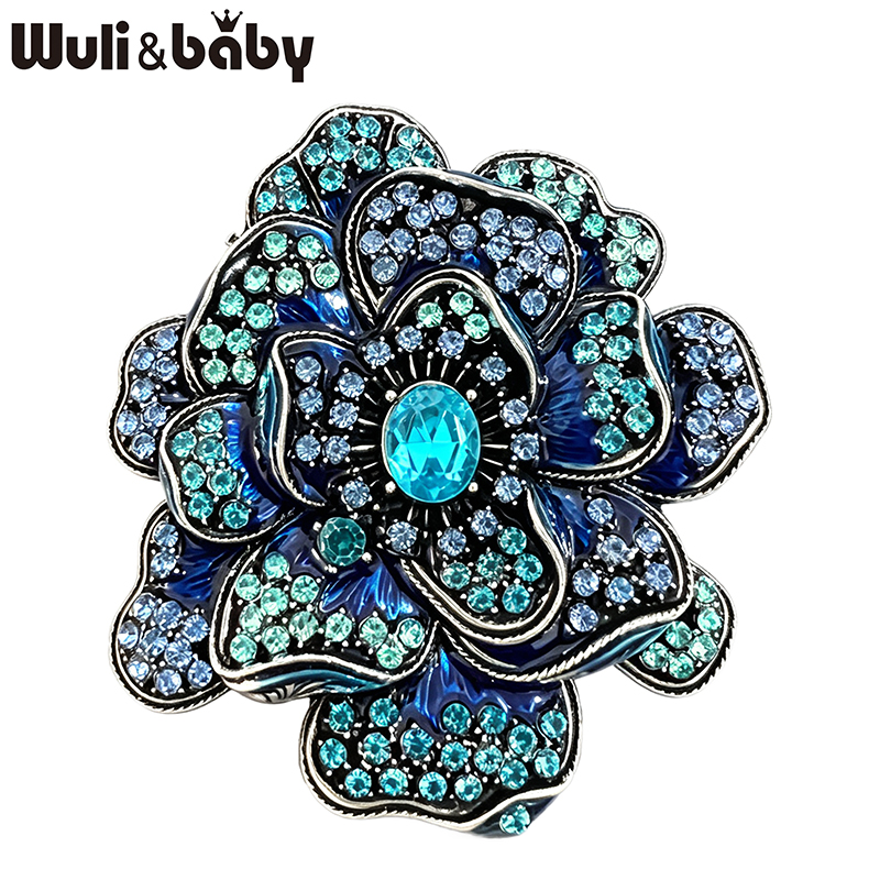 Home Office Layout - Wuli&baby Vintage Camellia Flower Brooches For