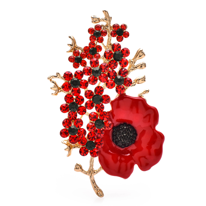 Home Office Layout - Wuli&baby Beautiful Poppy Flowers Brooches For