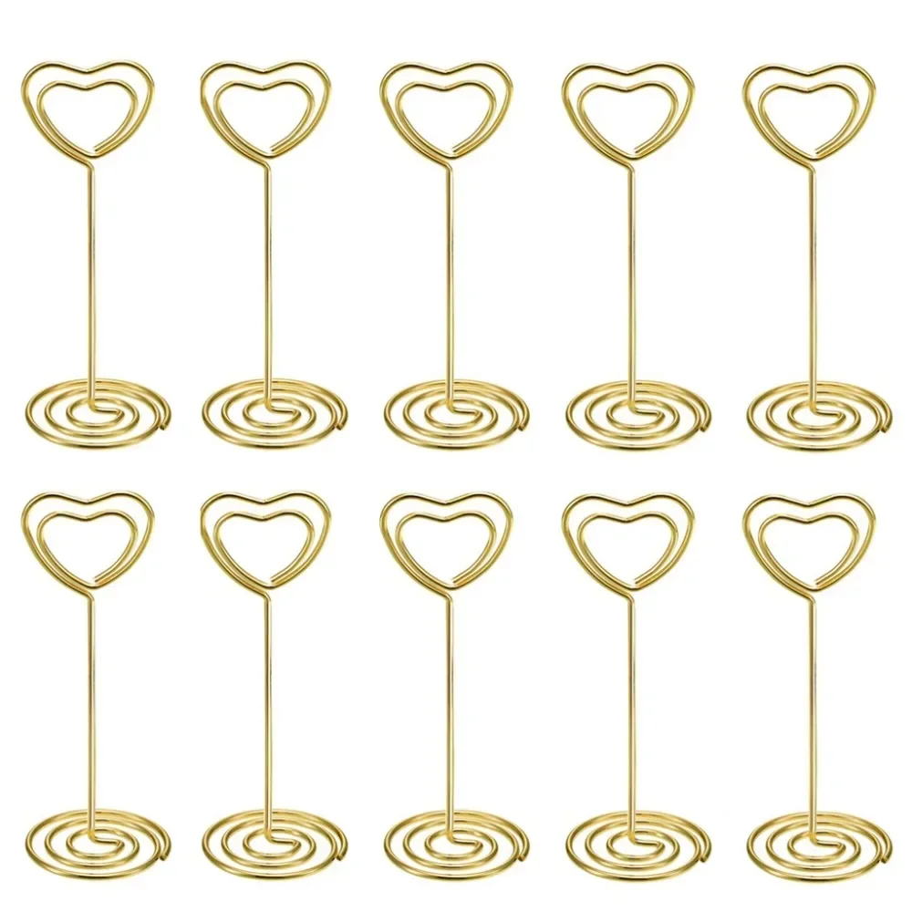 Document Holder Stand - 10pcs Heart Shape Table Number Name