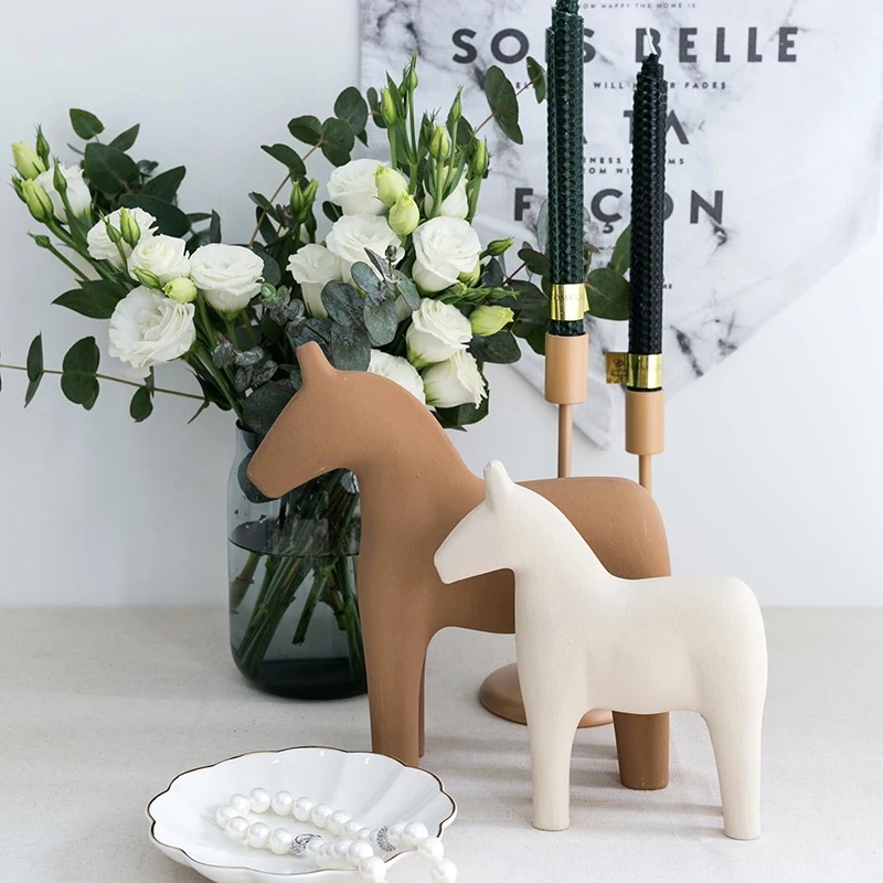 Nordic Wooden Horse Ornaments  - огляд і ціна Home Office Work Table
