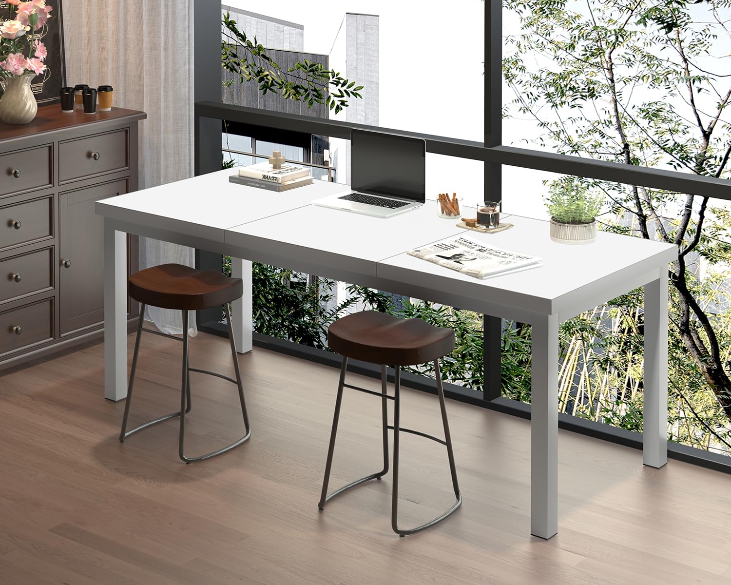63 Inch Computer Desk With Adj - огляд і ціна Home Office Work Table