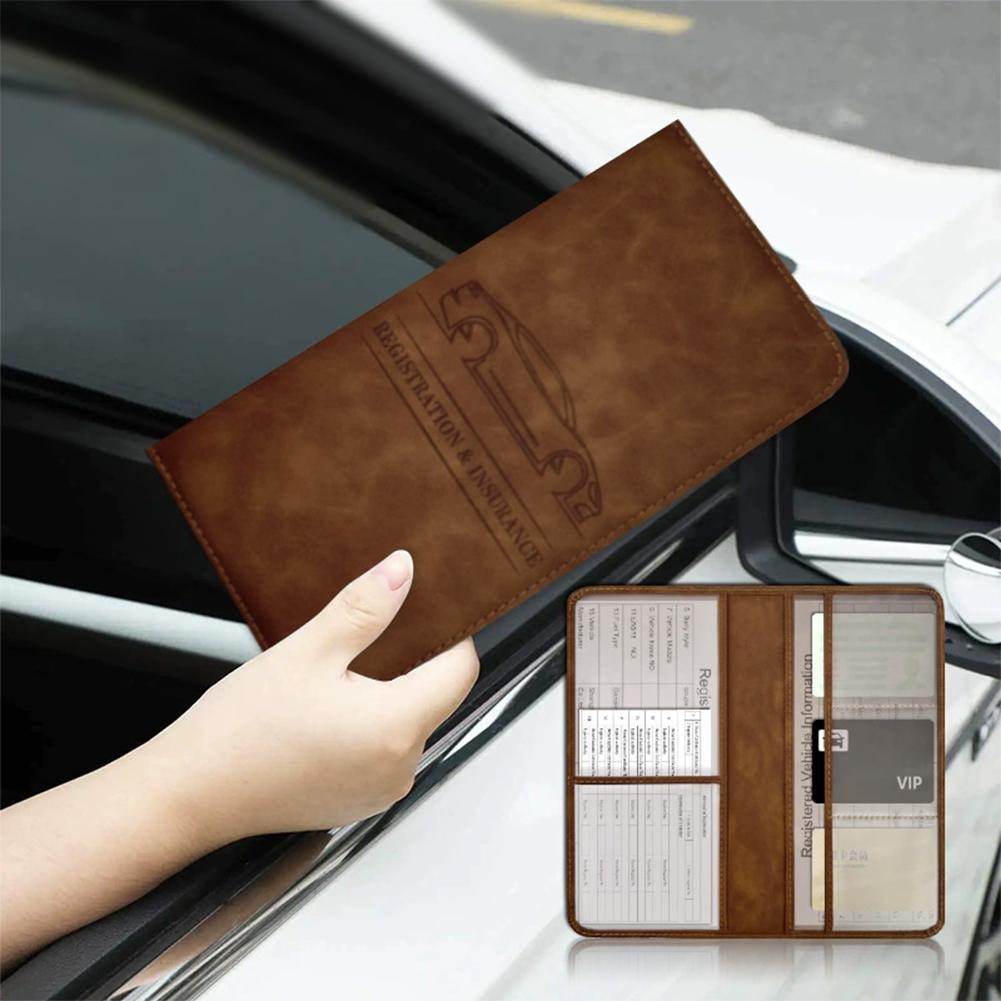 PU Leather Car Registration In - огляд і ціна Document Holder Stand