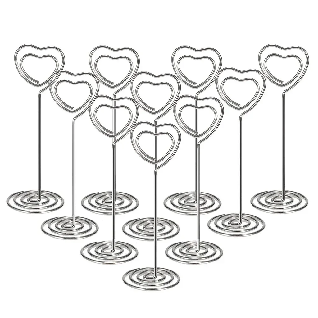 10pcs Heart Shape Table Number - огляд і ціна Document Holder Stand